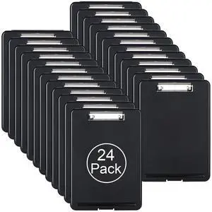 Plastic A4 Form Storage Box Case, Clipboard Case, Bulk clipboard Set Suitable for School,Utility,Industrial Office, Medical Personnel,Black,24 Pack Plastic A4 Form Storage Box Case, Clipboard Case, Bulk clipboard Set Suitable for School,Utility,Industrial Office, Medical Personnel,Black,24 Pack