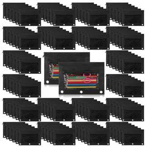 150 Pieces Zipper Binder Pencil Pouches 3 Ring Binder Zipper Pouches Case with Window Ring Pencil Bags Case or Office School Students Supplies(2 Zipper,Full Black) 150 Pieces Zipper Binder Pencil Pouches 3 Ring Binder Zipper Pouches Case with Window Ring Pencil Bags Case or Office School Students Supplies(2 Zipper,Full Black)
