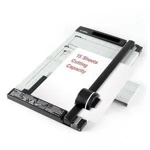 Professional Rotary Paper Trimmer 15-inch, 15 Sheet Cutting Capacity, Black and Silver Professional Rotary Paper Trimmer 15-inch, 15 Sheet Cutting Capacity, Black and Silver
