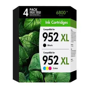 952 952XL Ink Cartridges Combo Pack for HP Printers OfficeJet 8710 4-Pack | Compatible for HP952 XL 952XL Black and 952 Color Combo Pack for HP OfficeJet Pro 8710 7740 8715 8720 8210 8703 8702 Printer 952 952XL Ink Cartridges Combo Pack for HP Printers OfficeJet 8710 4-Pack | Compatible for HP952 XL 952XL Black and 952 Color Combo Pack for HP OfficeJet Pro 8710 7740 8715 8720 8210 8703 8702 Printer