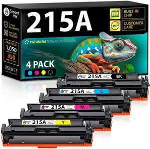 Compatible 215A Toner Cartridge Replacement for HP 215A 215 A with Built-in Chip (4 Pack) to use with Color LaserJet Pro MFP M183fw M182n M182nw M155a M155nw (Black Cyan Magenta Yellow) Compatible 215A Toner Cartridge Replacement for HP 215A 215 A with Built-in Chip (4 Pack) to use with Color LaserJet Pro MFP M183fw M182n M182nw M155a M155nw (Black Cyan Magenta Yellow)