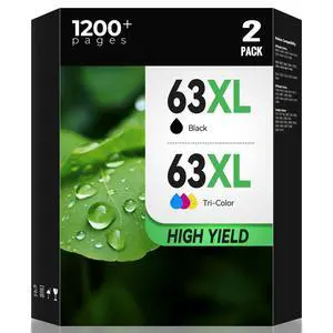 63XL Ink Cartridge Combo Pack for Office Jet 4650 3830 Envy 4520 Replacement for HP 63 63XL Ink Cartridges black and color Work for Office Jet 5255 5258 4652 4655 5200 5212 Envy 4512 (2-Pack) 63XL Ink Cartridge Combo Pack for Office Jet 4650 3830 Envy 4520 Replacement for HP 63 63XL Ink Cartridges black and color Work for Office Jet 5255 5258 4652 4655 5200 5212 Envy 4512 (2-Pack)