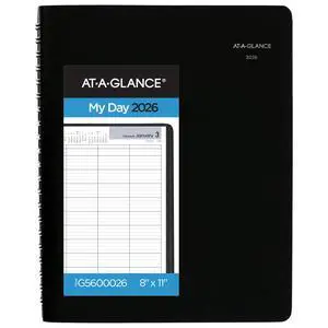 2026 Appointment Book Planner, Daily, Four Person Group Planner, 8" x 11", Large, Quarter-Hourly, DayMinder, Black (G5600026) 2026 Appointment Book Planner, Daily, Four Person Group Planner, 8" x 11", Large, Quarter-Hourly, DayMinder, Black (G5600026)