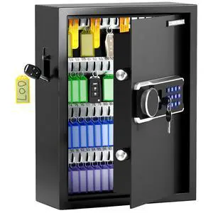 103 Key Heavy Duty Lock Box Wall Mount for Keys with Code | Electeonic Key Cabinet with Key-Out Tags, Deposit Slot, Adjustable Hooks, Silent Mode, LED Light For Key Storage Management 103 Key Heavy Duty Lock Box Wall Mount for Keys with Code | Electeonic Key Cabinet with Key-Out Tags, Deposit Slot, Adjustable Hooks, Silent Mode, LED Light For Key Storage Management