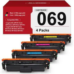 069 Toner Cartridge 4 Pack Set Replacement for Canon 069 069H MF753Cdw | Compatible for Canon Color ImageCLASS MF753Cdw MF751Cdw LBP674Cdw LBP674C MF750C LBP674C Series Printer 069 Toner Cartridge 4 Pack Set Replacement for Canon 069 069H MF753Cdw | Compatible for Canon Color ImageCLASS MF753Cdw MF751Cdw LBP674Cdw LBP674C MF750C LBP674C Series Printer