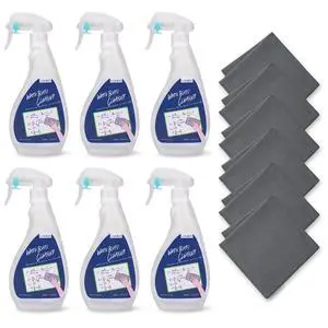 Dry Erase Cleaner, 17 fl oz Whiteboard Spray with Cloth, 6 Pack | AP Certified, ASTM D4236, Low Odor, Effective Cleaning, Mild Formula, Atomizing Nozzle, Classroom Office Home Use Dry Erase Cleaner, 17 fl oz Whiteboard Spray with Cloth, 6 Pack | AP Certified, ASTM D4236, Low Odor, Effective Cleaning, Mild Formula, Atomizing Nozzle, Classroom Office Home Use
