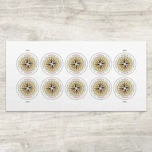 1794 Compass Rose 2025 (2 Sheets of 10) Global Forever International Rate First-Class Mail Postage Stamps 1794 Compass Rose 2025 (2 Sheets of 10) Global Forever International Rate First-Class Mail Postage Stamps