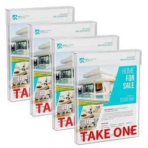 Outdoor Real Estate Brochure BoxOutdoor Brochure Holder Waterproof with Lid-Take One Document Holder Can Hold 180, 8.5 x 11 Documents, Flyers & Brochures or Other Outdoor Marketing Needs (4) Outdoor Real Estate Brochure BoxOutdoor Brochure Holder Waterproof with Lid-Take One Document Holder Can Hold 180, 8.5 x 11 Documents, Flyers & Brochures or Other Outdoor Marketing Needs (4)