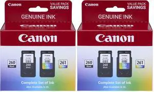 PG-260 / CLI-261 Genuine Ink Value Pack (2 Cartridges),Compatible with TS5320,TR7020,(Pack of 2) PG-260 / CLI-261 Genuine Ink Value Pack (2 Cartridges),Compatible with TS5320,TR7020,(Pack of 2)