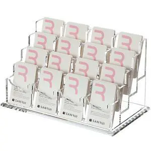 Vertical Business Card Holder for Desk,16 Slots 4 Tier Clear Acrylic Business Card Display Stand,Multiple Business Card Desktop Organizer holders for Women and Men,Holds 960 Cards Vertical Business Card Holder for Desk,16 Slots 4 Tier Clear Acrylic Business Card Display Stand,Multiple Business Card Desktop Organizer holders for Women and Men,Holds 960 Cards