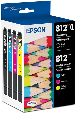 812 Genuine Ink Cartridge XL Black and Standard Color Combo Pack Works With WorkForce Pro WF-7310 WF-7820 WF-7840 EC-C7000 Printers 812 Genuine Ink Cartridge XL Black and Standard Color Combo Pack Works With WorkForce Pro WF-7310 WF-7820 WF-7840 EC-C7000 Printers