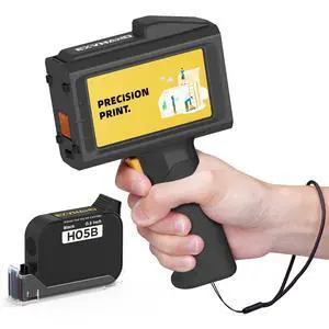 Handheld Inkjet Printer 0.5 Inches Print Height Weighs Only 390g for Batch Code Date Lot Number Print on Plastic Carton Wood Metal Glass Aluminum with 42ml Fast Dry Ink (Black) Handheld Inkjet Printer 0.5 Inches Print Height Weighs Only 390g for Batch Code Date Lot Number Print on Plastic Carton Wood Metal Glass Aluminum with 42ml Fast Dry Ink (Black)