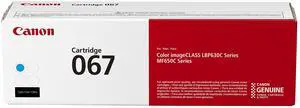 Genuine 067 Cyan Toner Cartridge Compatible with LBP633Cdw, LBP632Cdw, MF652Cdw, MF653Cdw, MF654Cdw, MF656Cdw Genuine 067 Cyan Toner Cartridge Compatible with LBP633Cdw, LBP632Cdw, MF652Cdw, MF653Cdw, MF654Cdw, MF656Cdw