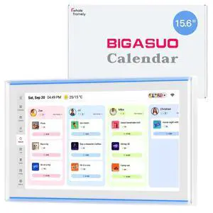 15.6" Family Digital Touchscreen Calendar for Chore & Meal Planning | FHD photo display, LED reminder, smart organizer for daily schedules, chores, meals & photo slideshow, wall & desk mount 15.6" Family Digital Touchscreen Calendar for Chore & Meal Planning | FHD photo display, LED reminder, smart organizer for daily schedules, chores, meals & photo slideshow, wall & desk mount