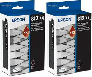 812 DURABrite Ultra Ink Extra-high Capacity Black Cartridge (T812XXL120-S) Works with Workforce Pro WF-7310,7820,7840,EC-C7000,(Pack of 2) 812 DURABrite Ultra Ink Extra-high Capacity Black Cartridge (T812XXL120-S) Works with Workforce Pro WF-7310,7820,7840,EC-C7000,(Pack of 2)