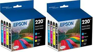 220 DURABrite Ultra Ink Standard Capacity Black & Color Cartridge Combo Pack (T220120-BCS) Works with Workforce WF-2630,2650,2660,2750,2760 and Expression XP-320,420,424,(Pack of 2) 220 DURABrite Ultra Ink Standard Capacity Black & Color Cartridge Combo Pack (T220120-BCS) Works with Workforce WF-2630,2650,2660,2750,2760 and Expression XP-320,420,424,(Pack of 2)