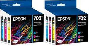 702 DURABrite Ultra Ink Standard Capacity Color Combo Pack (T702520-S) Works with Workforce Pro WF-3720,3730,3733,(Pack of 2) 702 DURABrite Ultra Ink Standard Capacity Color Combo Pack (T702520-S) Works with Workforce Pro WF-3720,3730,3733,(Pack of 2)