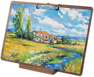 Walnut Wood Clipboard, Drawing Clip Board & Lap Easel, 16.5 x 11.8 inch, Legal Size Clipboards, Horizontal Wood Lap Board for Sketching, Watercolor, Painting, Art Supplies and Landscape Working Walnut Wood Clipboard, Drawing Clip Board & Lap Easel, 16.5 x 11.8 inch, Legal Size Clipboards, Horizontal Wood Lap Board for Sketching, Watercolor, Painting, Art Supplies and Landscape Working