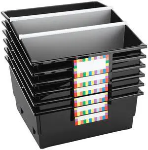 6 Pack Extra Large Picture Book Bin with Dividers 13.5 x 13.5 x 7.75 in Plastic Classroom Book Bin Holder Storage Organizer with Labels for School Library Magazines Supplies(Black) 6 Pack Extra Large Picture Book Bin with Dividers 13.5 x 13.5 x 7.75 in Plastic Classroom Book Bin Holder Storage Organizer with Labels for School Library Magazines Supplies(Black)