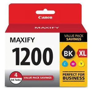 PGI-1200 XL Genuine Four Color Value Pack, Compatible with MAXIFY: MB2120, MB2720, B2020, and MB2320 (Optional) Printers PGI-1200 XL Genuine Four Color Value Pack, Compatible with MAXIFY: MB2120, MB2720, B2020, and MB2320 (Optional) Printers