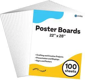 White Poster Board 22x28 Poster Paper, Value Poster Boards Pack of 100 Sheets Posterboard, Large Poster Board Bulk for School Supplies Art Craft Project Presentation White Poster Board 22x28 Poster Paper, Value Poster Boards Pack of 100 Sheets Posterboard, Large Poster Board Bulk for School Supplies Art Craft Project Presentation