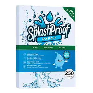 Printer Paper - 8.5" x 11", 10 Mil Thick Waterproof Paper, Laser Printer & Copy Machine Compatible (250 Sheets) Printer Paper - 8.5" x 11", 10 Mil Thick Waterproof Paper, Laser Printer & Copy Machine Compatible (250 Sheets)