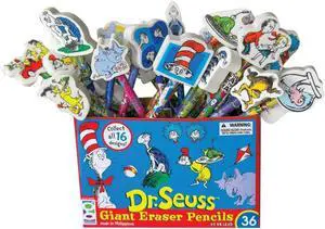 Raymond 66865 Dr. Seuss Number 2 Pencils With Giant Pencil Top Erasers (Pack of 36) (Pack of 12) Raymond 66865 Dr. Seuss Number 2 Pencils With Giant Pencil Top Erasers (Pack of 36) (Pack of 12)