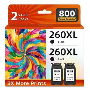 260XL Black Compatible Ink Cartridge Replacement for Canon PG-260 PG260 XL PG260XL Ink for Cannon TR7020 TR7020a TR7022 TS6420 TS6400 TS5300 TS5320 TS6420a Printer (Black 2-Pack) 260XL Black Compatible Ink Cartridge Replacement for Canon PG-260 PG260 XL PG260XL Ink for Cannon TR7020 TR7020a TR7022 TS6420 TS6400 TS5300 TS5320 TS6420a Printer (Black 2-Pack)