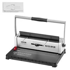Coil Binding Machine, Manual Book Maker 34-Holes Binding 120 Sheets, Punch Binder with Adjustable Side Margin, for Letter Size, A4, A5 Coil Binding Machine, Manual Book Maker 34-Holes Binding 120 Sheets, Punch Binder with Adjustable Side Margin, for Letter Size, A4, A5