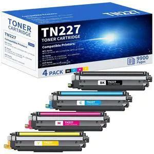 TN227 BK/C/M/Y Toner 4 Pack High Yield Replacement for Brother TN-227 | TN227 TN 227 TN223 TN-223 Works with MFC-L3710CDW L3750CDW L3770CDW HL-L3210CW L3230CDW L3230CDN L3270CDW L3290CDW(4 Pack) TN227 BK/C/M/Y Toner 4 Pack High Yield Replacement for Brother TN-227 | TN227 TN 227 TN223 TN-223 Works with MFC-L3710CDW L3750CDW L3770CDW HL-L3210CW L3230CDW L3230CDN L3270CDW L3290CDW(4 Pack)