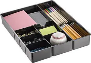 Deep Drawer Organizer Tray, 8 Compartments, 2 1/4" H x 15 1/8" W x 11 1/2" D, Black (Pack of 6) Deep Drawer Organizer Tray, 8 Compartments, 2 1/4" H x 15 1/8" W x 11 1/2" D, Black (Pack of 6)