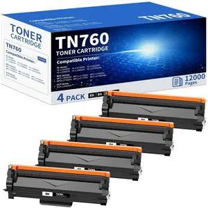 4PK TN760 Toner Black Replacement for Brother TN-760 TN 760 TN730 TN-730 | TN-730/TN-760 Works with HL-L2350DW L2395DW L2370DW MFC-L2710DW L2750DW DCP-L2550DW Printer (4PK TN-760 black toner) 4PK TN760 Toner Black Replacement for Brother TN-760 TN 760 TN730 TN-730 | TN-730/TN-760 Works with HL-L2350DW L2395DW L2370DW MFC-L2710DW L2750DW DCP-L2550DW Printer (4PK TN-760 black toner)