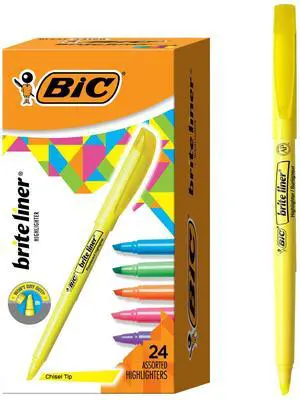 Brite Liner Highlighters Chisel Tip Assorted Colors | Vibrant | 24-Count, Pack of 12 Brite Liner Highlighters Chisel Tip Assorted Colors | Vibrant | 24-Count, Pack of 12