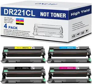 Compatible DR221 Drum Unit (NOT Toner) Replacement for Brother DR221CL DR-221CL DR221 DR 221 CL for Brother MFC-9130CW MFC-9330CW HL-3170CDW HL-3180CDW HL-3140CW MFC-9340CDW Printer (4 Pack) Compatible DR221 Drum Unit (NOT Toner) Replacement for Brother DR221CL DR-221CL DR221 DR 221 CL for Brother MFC-9130CW MFC-9330CW HL-3170CDW HL-3180CDW HL-3140CW MFC-9340CDW Printer (4 Pack)