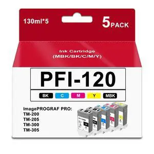 PFI-120 Ink Cartridge for PFI-120MBK PFI-120BK PFI-120C PFI-120M PFI-120Y | High Yield PFI 120 Ink Cartridge Compatible with Canon imagePROGRAF TM-200 TM-205 TM-300 TM-305 Printer Ink Tank PFI-120 Ink Cartridge for PFI-120MBK PFI-120BK PFI-120C PFI-120M PFI-120Y | High Yield PFI 120 Ink Cartridge Compatible with Canon imagePROGRAF TM-200 TM-205 TM-300 TM-305 Printer Ink Tank