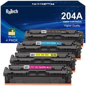 204A Toner Cartridge for HP Color LaserJet Pro MFP M180nw Printer 4 Pack | Compatible for HP 204 A CF510A for HP Color Laserjet Pro MFP M180nw M180n M154nw M154a MFP M181fw Black Cyan Yellow Magenta 204A Toner Cartridge for HP Color LaserJet Pro MFP M180nw Printer 4 Pack | Compatible for HP 204 A CF510A for HP Color Laserjet Pro MFP M180nw M180n M154nw M154a MFP M181fw Black Cyan Yellow Magenta