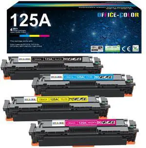 125A Toner Cartridges 4-Pack Replacement for HP 125A CM1312,CP1215,CP1515 | Works with HP Color Laserjet CM1312nfi CM1312 MFP,CP1215, CP1515, CP1518ni Printer Ink (Black,Cyan, Magenta, Yellow) 125A Toner Cartridges 4-Pack Replacement for HP 125A CM1312,CP1215,CP1515 | Works with HP Color Laserjet CM1312nfi CM1312 MFP,CP1215, CP1515, CP1518ni Printer Ink (Black,Cyan, Magenta, Yellow)