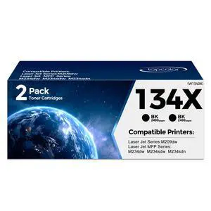 134X W1340X High Yield Compatible for HP134X W1340X 134A Toner Cartridges Compatible with HP Laser Jet M209dw M211dw Laser Jet MFP M233dw M234dw M234sdw Printers, 2Pack, Black 134X W1340X High Yield Compatible for HP134X W1340X 134A Toner Cartridges Compatible with HP Laser Jet M209dw M211dw Laser Jet MFP M233dw M234dw M234sdw Printers, 2Pack, Black