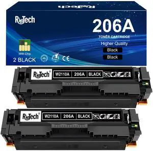 206A Black Toner Cartridge for HP 206X W2110A for M283cdw M283fdw,2 Pack | Compatible for HP Color Pro MFP M283fdw M283cdw M283fdn M282nw, Color Pro M255dw M255nw Printer,With Chip 206A Black Toner Cartridge for HP 206X W2110A for M283cdw M283fdw,2 Pack | Compatible for HP Color Pro MFP M283fdw M283cdw M283fdn M282nw, Color Pro M255dw M255nw Printer,With Chip