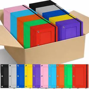 Pencil Pouch for 3 Ring Binder, 100 Packs Zipper Pencil Pouch Bulk in 10 Colors, Pencil Case for Binder with Clear Window for School, Home and Office Pencil Pouch for 3 Ring Binder, 100 Packs Zipper Pencil Pouch Bulk in 10 Colors, Pencil Case for Binder with Clear Window for School, Home and Office