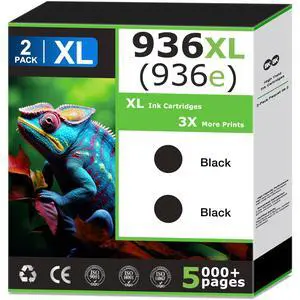 936XL 936e Black Ink Cartridges Compatible With HP 936 Black Ink Compatible with OfficeJet Pro 9120 9122 9125 9128 9130 9117b 9120b 9130e 9125e 9128e High Yield Updated with V19.12.1 Chip (2 Pack) 936XL 936e Black Ink Cartridges Compatible With HP 936 Black Ink Compatible with OfficeJet Pro 9120 9122 9125 9128 9130 9117b 9120b 9130e 9125e 9128e High Yield Updated with V19.12.1 Chip (2 Pack)