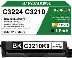 C3210K0 MC3426 MC3224 Black Toner Cartridge Compatible for Lexmark C3210K0 Toner Cartridge for MC3426 MC3224 MC3326 C3224 C3326 C3426 Laser Printers 1,500 Pages (Black, 1-Pack) C3210K0 MC3426 MC3224 Black Toner Cartridge Compatible for Lexmark C3210K0 Toner Cartridge for MC3426 MC3224 MC3326 C3224 C3326 C3426 Laser Printers 1,500 Pages (Black, 1-Pack)