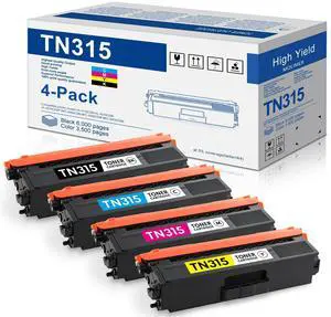 TN-315 BK/C/M/Y High Yield Toner Cartridge 4 Pack Compatible Replacement for Brother TN-315 TN315 TN310 MFC-9970CDW HL-4150CDN HL-4570CDW MFC-9460CDN MFC-9560CDW Printer TN-315 BK/C/M/Y High Yield Toner Cartridge 4 Pack Compatible Replacement for Brother TN-315 TN315 TN310 MFC-9970CDW HL-4150CDN HL-4570CDW MFC-9460CDN MFC-9560CDW Printer