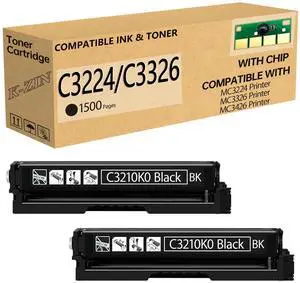 C3210K0 Black Toner Cartridge(1500 Pages,with Chip) | Compatible with Lexmark C3210K0 Toner Work for C3224 MC3426 MC3326 C3326 C3426 MC3224 Printer (Black,2 Pack) C3210K0 Black Toner Cartridge(1500 Pages,with Chip) | Compatible with Lexmark C3210K0 Toner Work for C3224 MC3426 MC3326 C3326 C3426 MC3224 Printer (Black,2 Pack)
