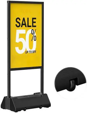Heavy Duty Sign Holder Stand, 24"x36" Poster Stand | Water-Fillable Base & Wheels, Aluminum Alloy, Portable Sidewalk Design, Outdoor Business Use, Frame Only Heavy Duty Sign Holder Stand, 24"x36" Poster Stand | Water-Fillable Base & Wheels, Aluminum Alloy, Portable Sidewalk Design, Outdoor Business Use, Frame Only
