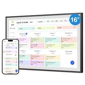 Digital Calendar, 16inch Smart WiFi Electronic Calendar&Chore Chart, IPS Touch Screen HD Display for Family Schedules, Share Moments Instantly from Anywhere (Black) Digital Calendar, 16inch Smart WiFi Electronic Calendar&Chore Chart, IPS Touch Screen HD Display for Family Schedules, Share Moments Instantly from Anywhere (Black)