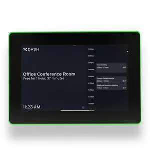 8" Conference Room Scheduler with Color Changing LED Status - PoE Powered Touch Screen Tablet for Meeting Room Booking - Syncs with All Popular Business Calendars - No Subscription Required 8" Conference Room Scheduler with Color Changing LED Status - PoE Powered Touch Screen Tablet for Meeting Room Booking - Syncs with All Popular Business Calendars - No Subscription Required