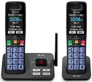 DECT 6.0 Cordless Phone, 2-Handset Smart Call Blocker, Bluetooth Connect to Cell, Answering Machine, 2.4" Color Display | BL108-2 DECT 6.0 Cordless Phone, 2-Handset Smart Call Blocker, Bluetooth Connect to Cell, Answering Machine, 2.4" Color Display | BL108-2