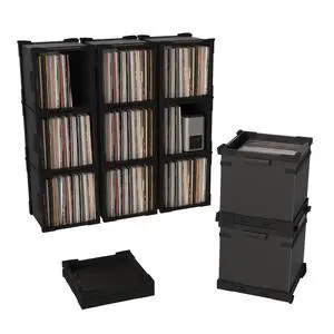 FlexiCube Vinyl Record Storage Box Stackable Organizer for 12 Records, Holds 70 LPs | Modular Vinyl Shelf & Collapsible Storage Crate. Durable & Portable Space-Saving Design (3 Cubes) FlexiCube Vinyl Record Storage Box Stackable Organizer for 12 Records, Holds 70 LPs | Modular Vinyl Shelf & Collapsible Storage Crate. Durable & Portable Space-Saving Design (3 Cubes)