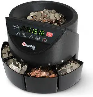 C100 Electronic Coin Sorter/Counter, Countable coins 1¢, 5¢, 10¢, 25¢, 250 coins/min, 110 VAC C100 Electronic Coin Sorter/Counter, Countable coins 1¢, 5¢, 10¢, 25¢, 250 coins/min, 110 VAC